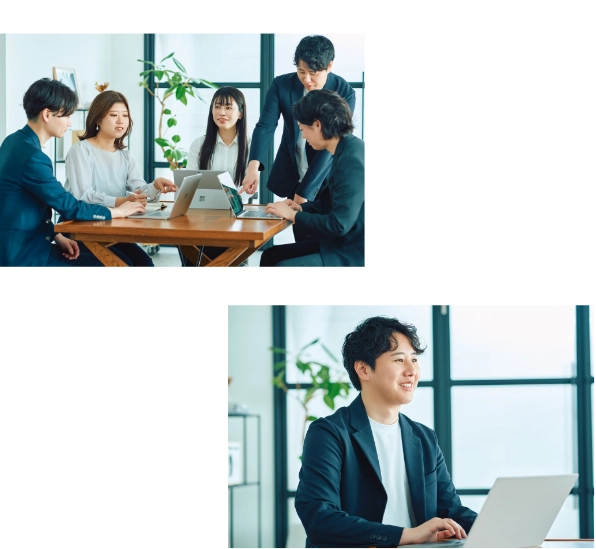 広告代理事業部：松井マーケコンサル事業部：酒井双方でPL管理をして最大化